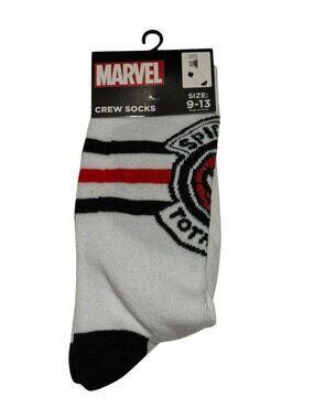 Marvel Spider-Man “To The Rescue” Crew Socks Men’s 9-13 White Black Red